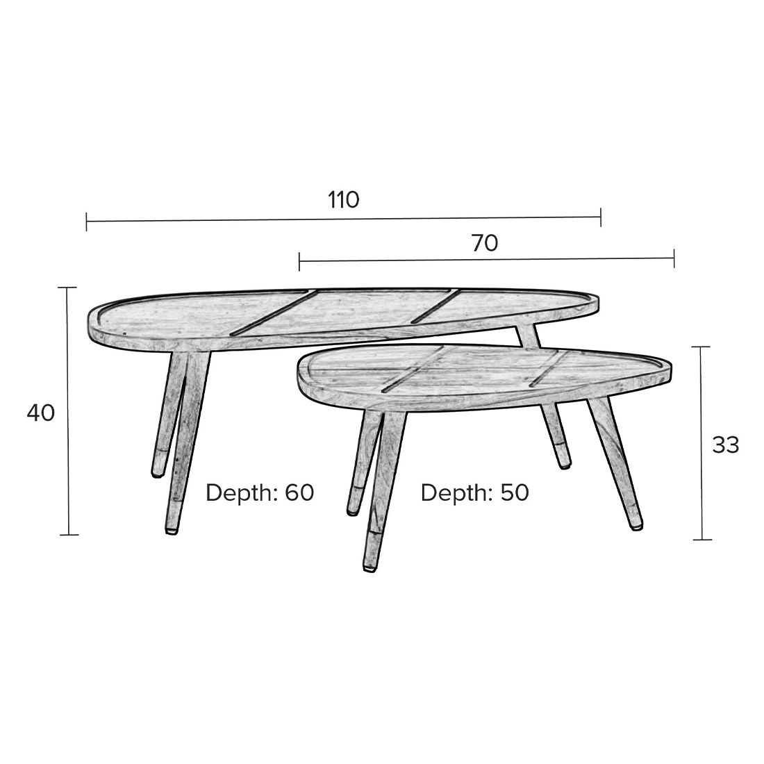 Dutchbone Sham Beistelltisch-Set 2-tlg.