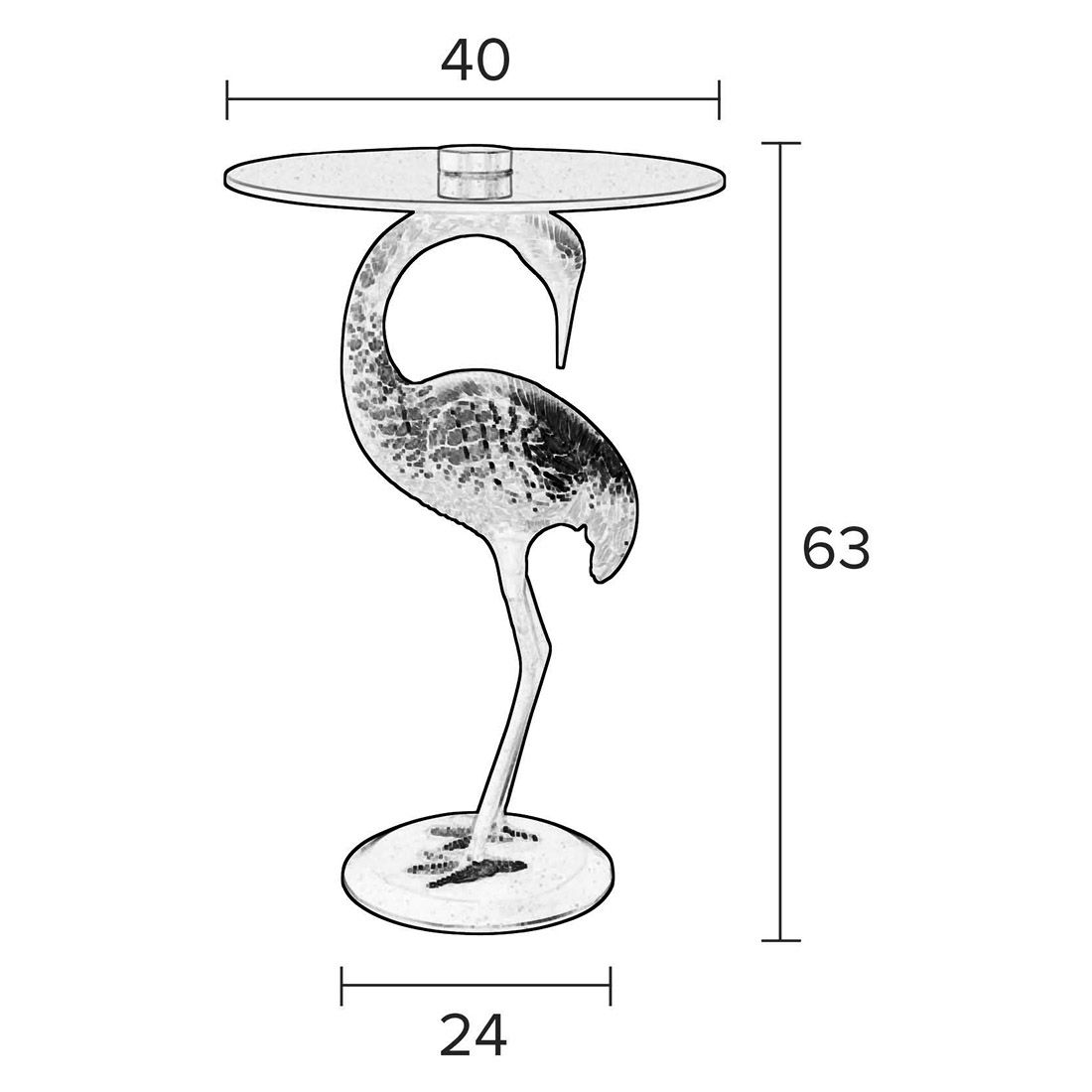 Dutchbone Crane Beistelltisch Ø40x63cm