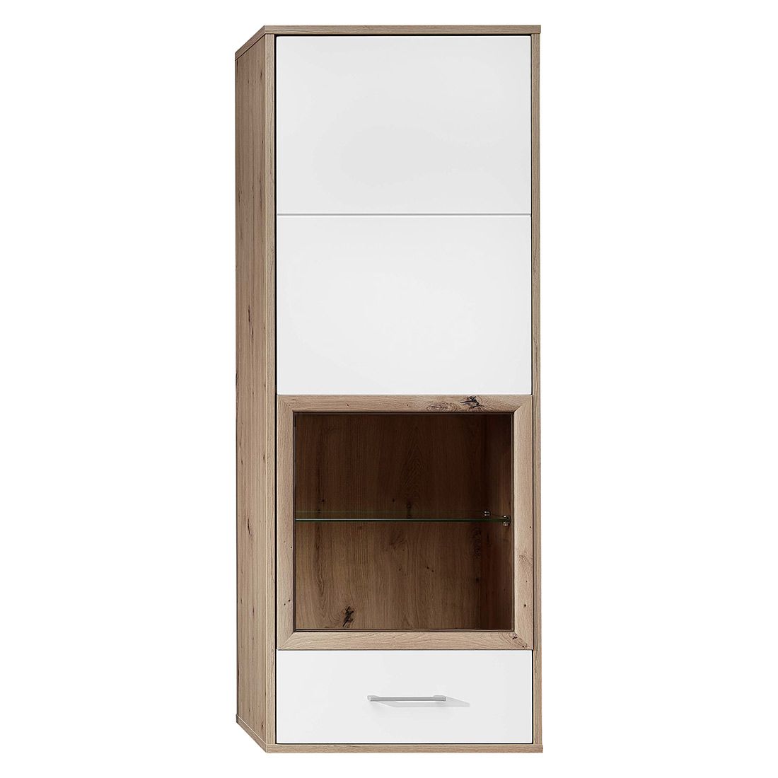 Wohnconcept Modena Hängevitrine 55x40x145cm Artisan Eiche/Weiß