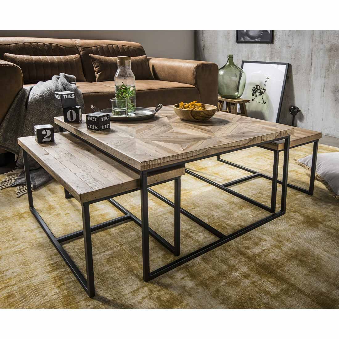 Faktorei Mosaik Couchtisch-Set 3-tlg.