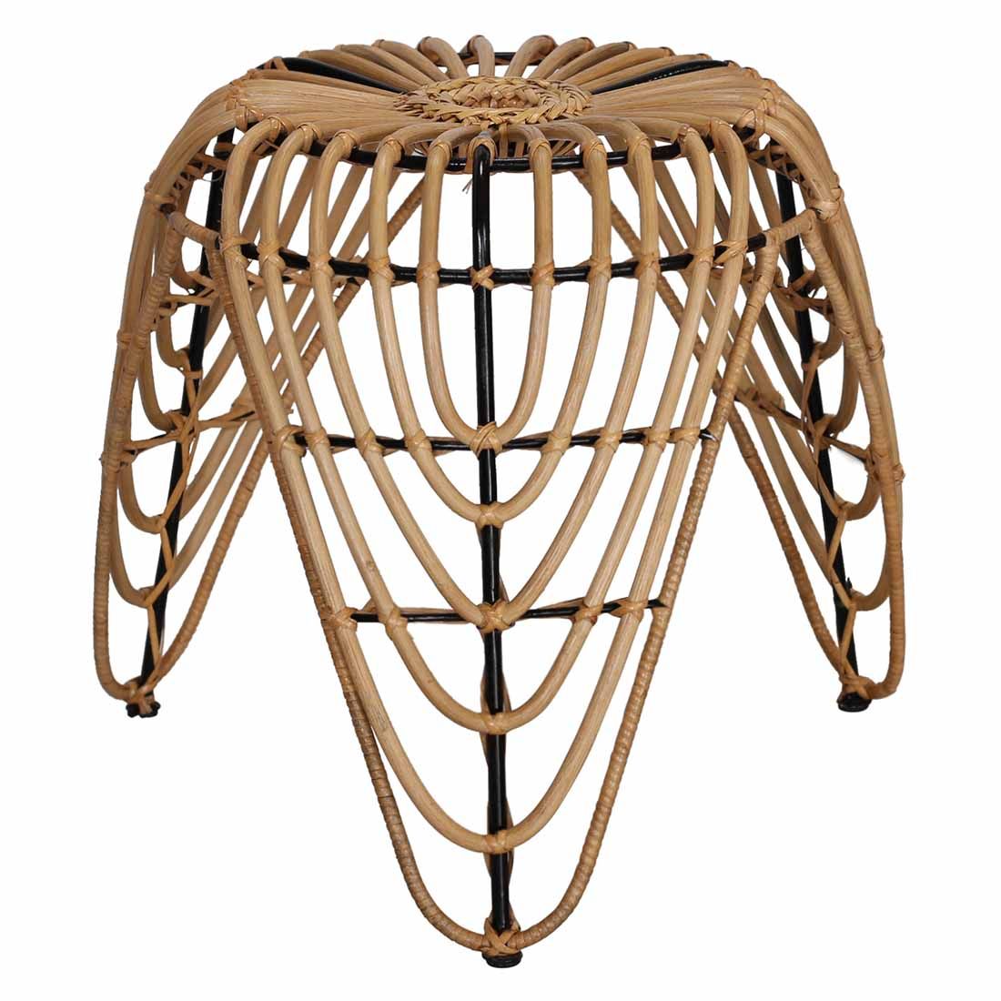 Rafia Rattan Beistelltisch 53x52cm