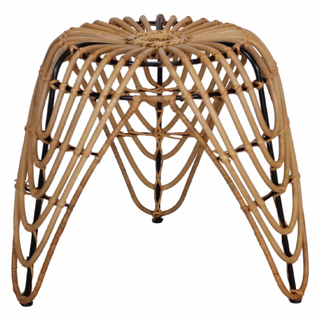 Rafia Rattan Beistelltisch 53x52cm