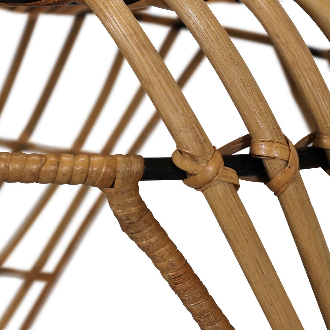 Rafia Rattan Beistelltisch 53x52cm