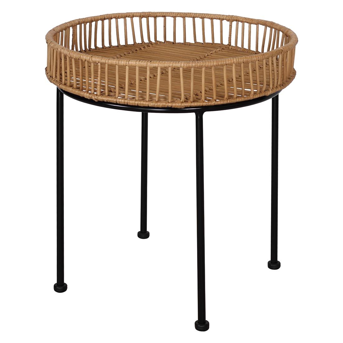 Rafia Rattan Beistelltisch-Set 2-tlg.