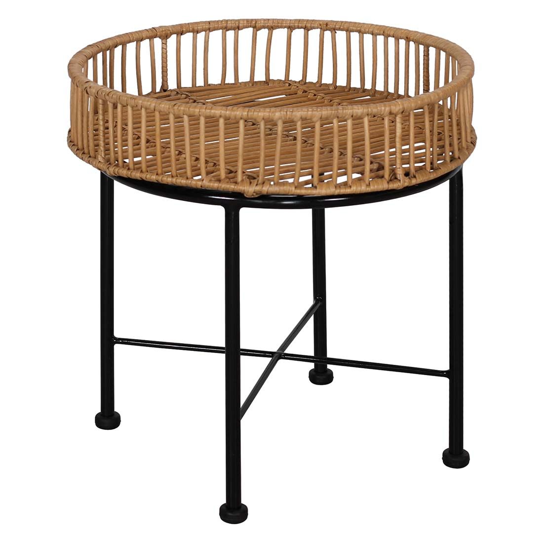 Rafia Rattan Beistelltisch-Set 2-tlg.