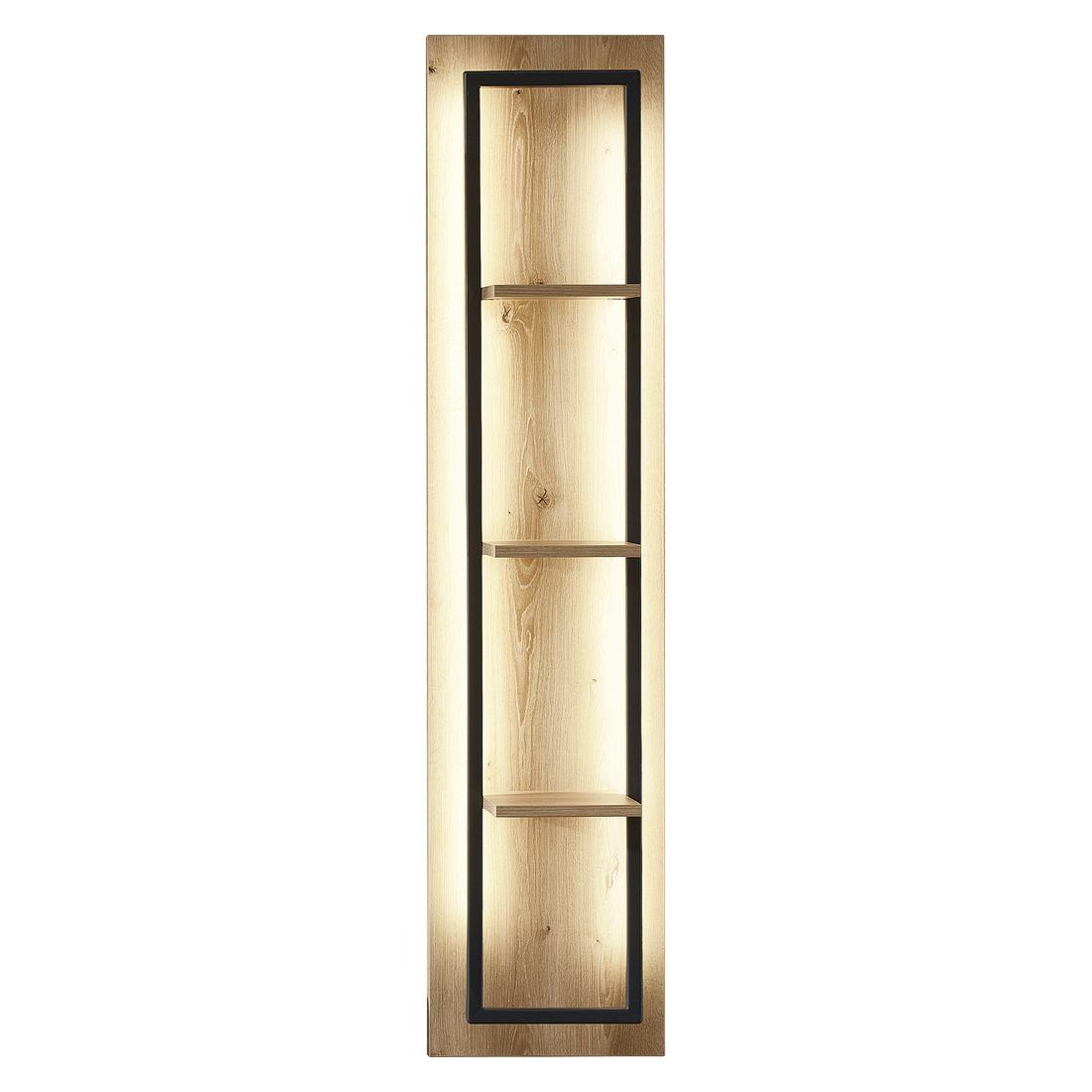 Wohnconcept Persiko Wandregal mit Beleuchtung 30x18x130cm
