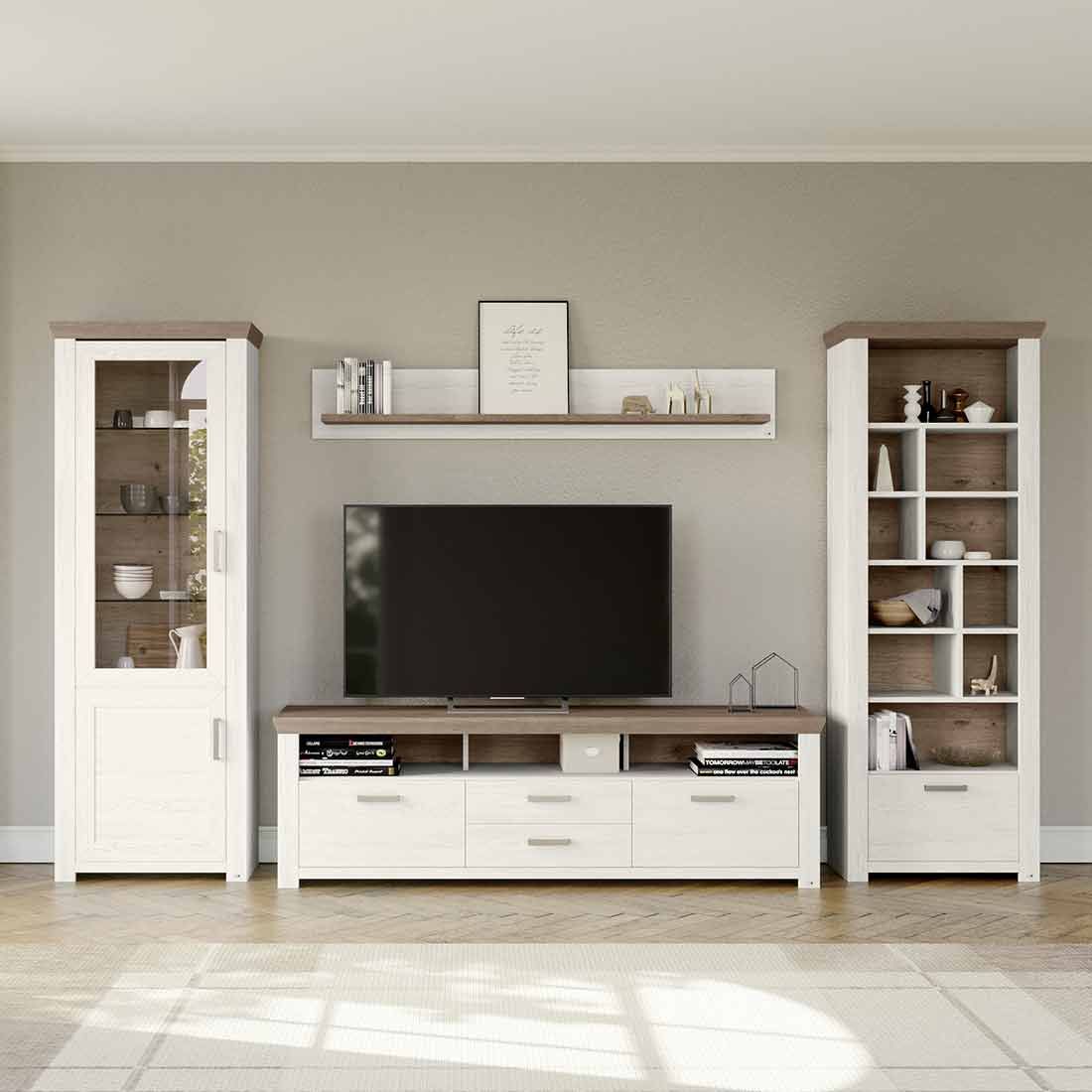 set one York Vitrine 74,5x42,2x206,6cm