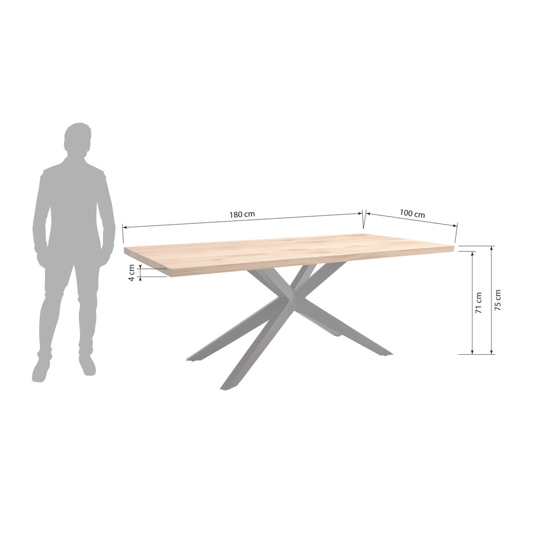 Musterring Tiama Essgruppe 7-tlg. Tisch 180x100cm