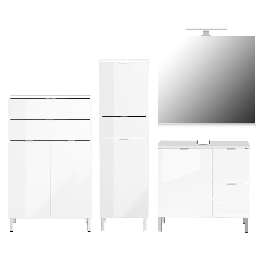 Germania Mauresa Badmöbel-Set mit Beleuchtung 4-tlg.