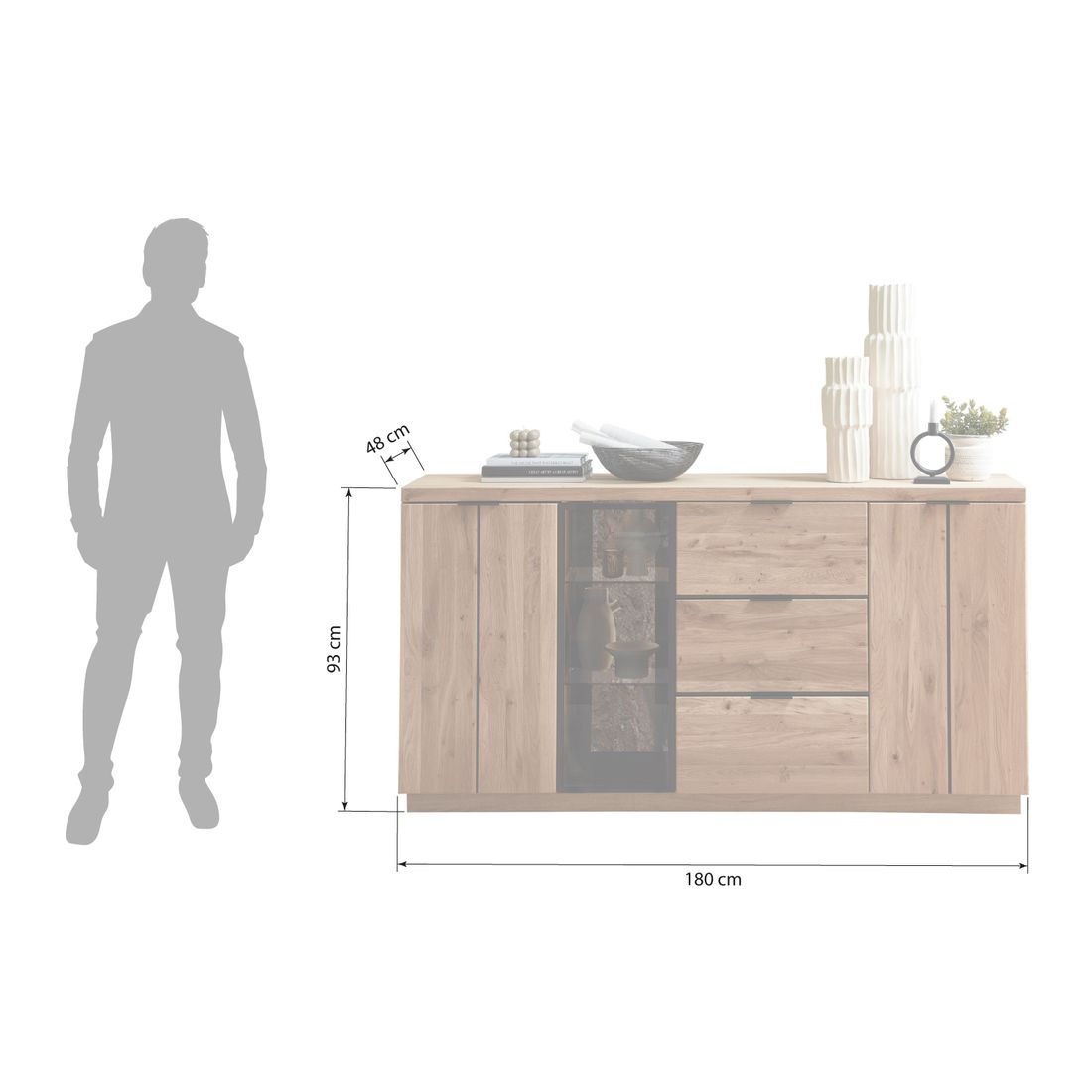 Wohnconcept Donna Sideboard 180x48x93cm