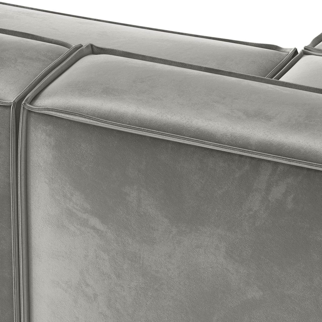HOMELIV. Lennox Ecksofa mit Hocker Samt