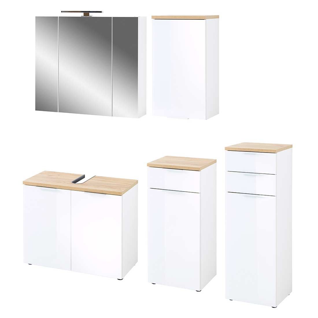 Germania Pescara Badmöbel-Set mit Beleuchtung 5-tlg.