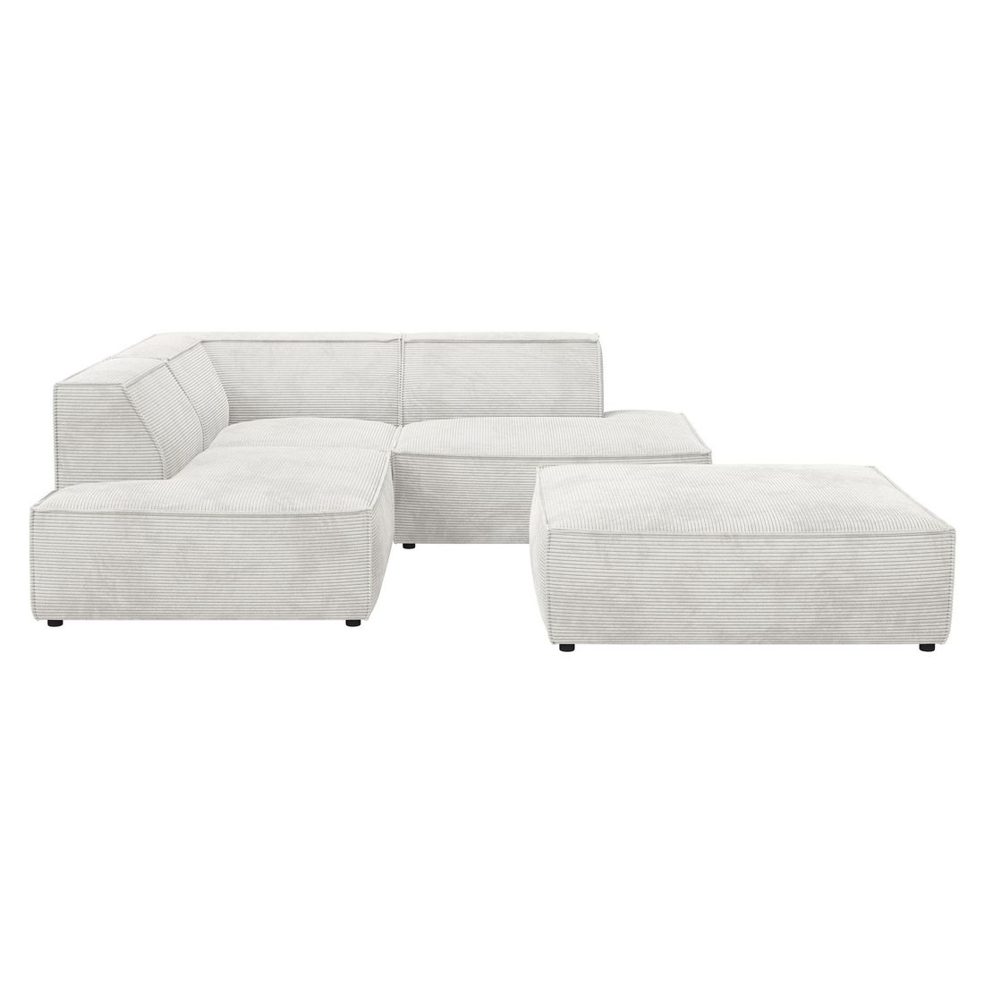HOMELIV. Lennox Ecksofa mit Hocker Cord