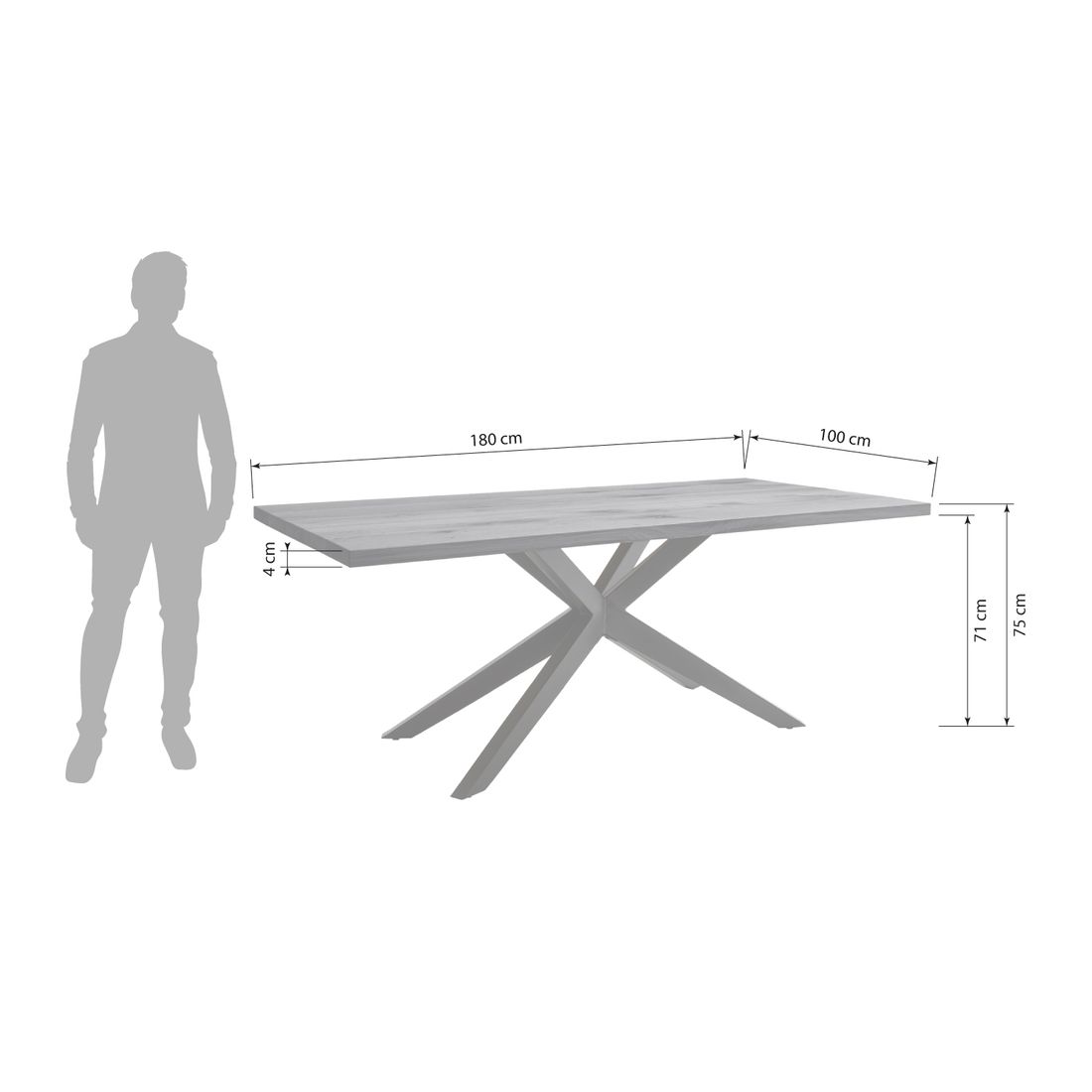 Musterring Tiama Essgruppe 7-tlg. Tisch 180x100cm