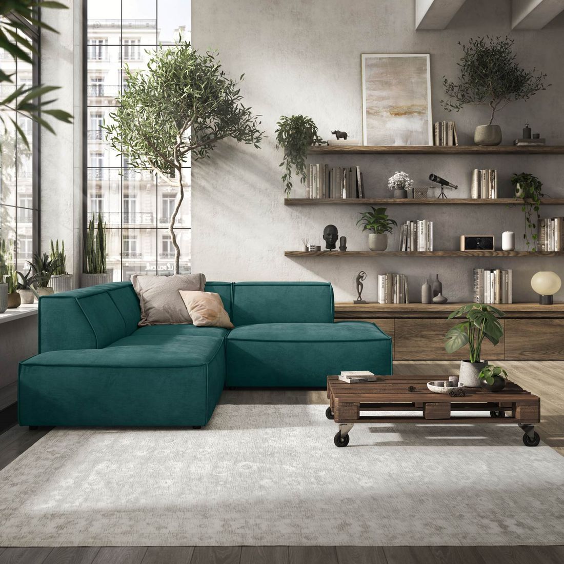 HOMELIV. Lennox Ecksofa Velours