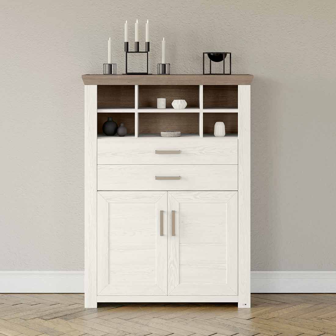 set one York Highboard 104,5x42,2x142,6cm