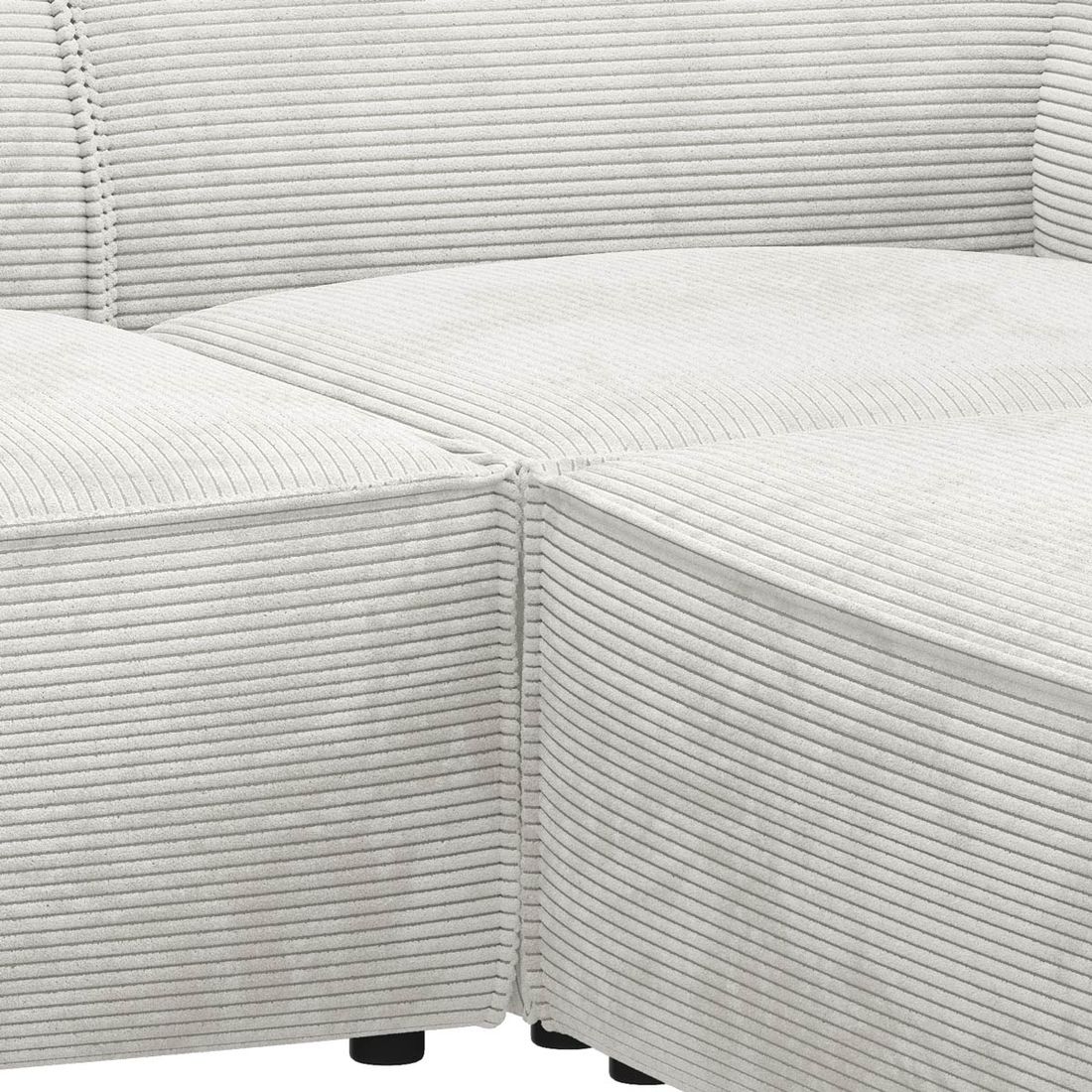 HOMELIV. Lennox Ecksofa mit Hocker Cord
