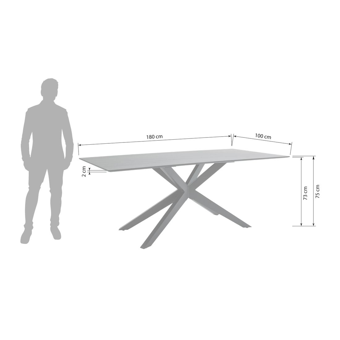Musterring Tiama Essgruppe 7-tlg. Tisch 180x100cm