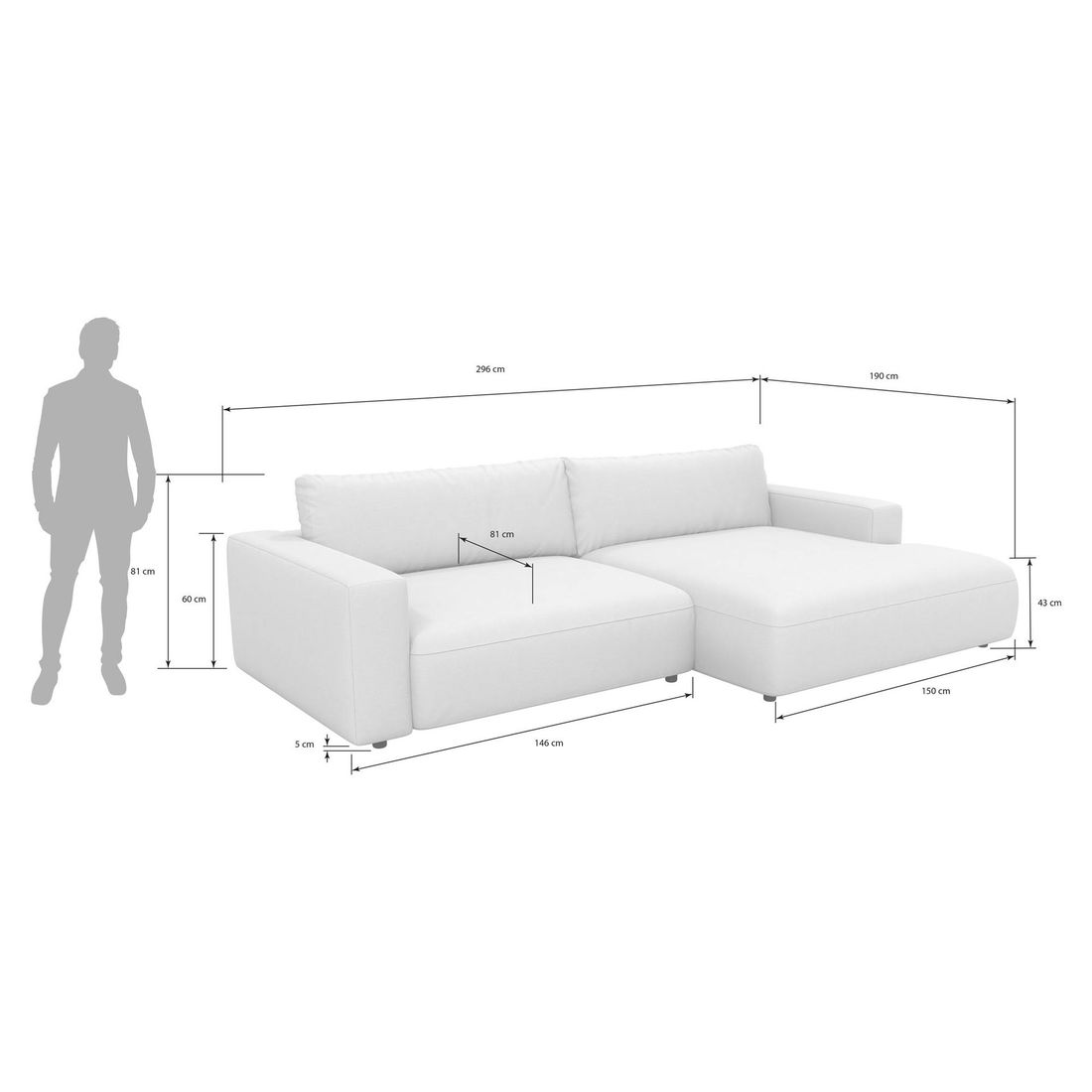 Musterring Lucia Ecksofa Puro Rindsleder