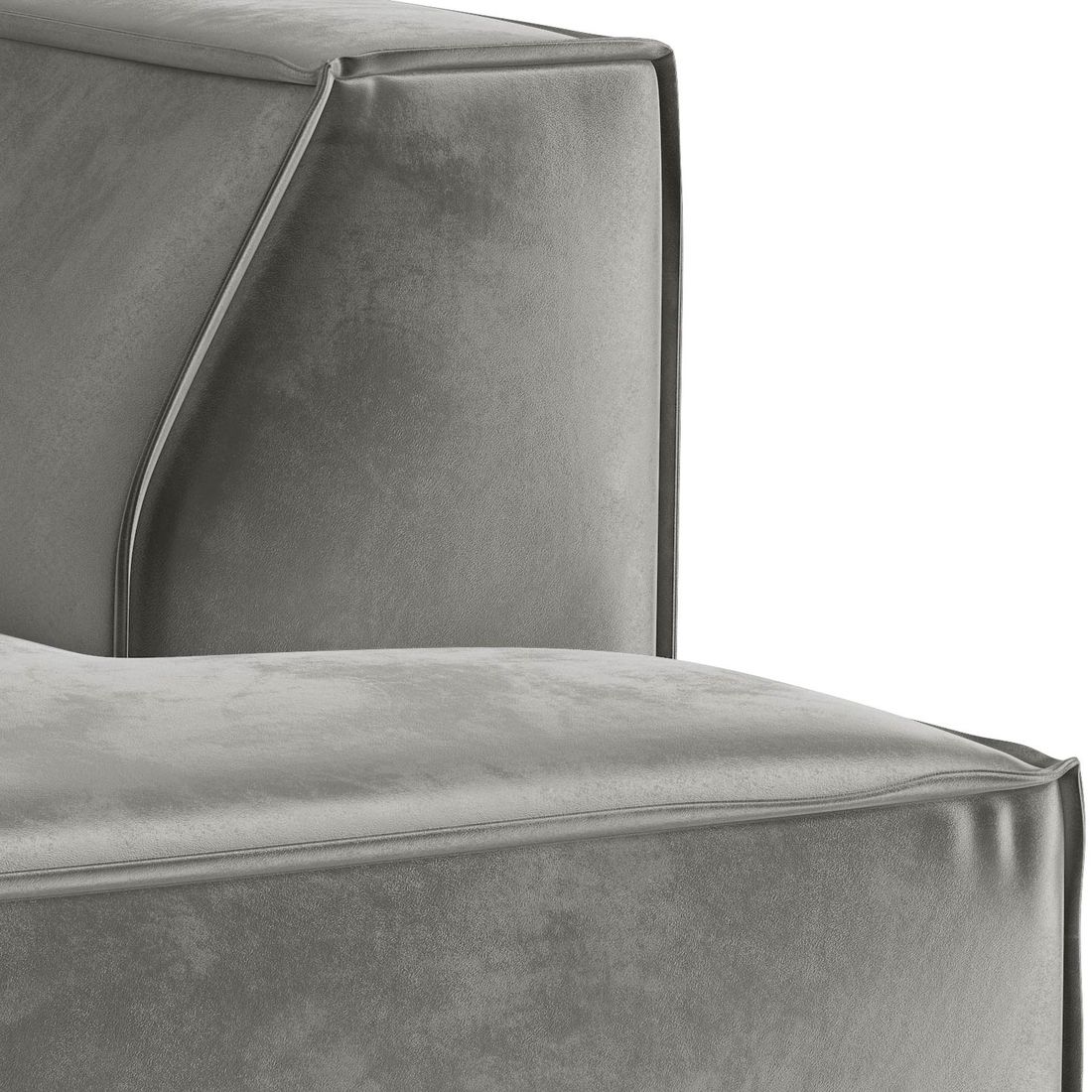 HOMELIV. Lennox Ecksofa mit Hocker Samt