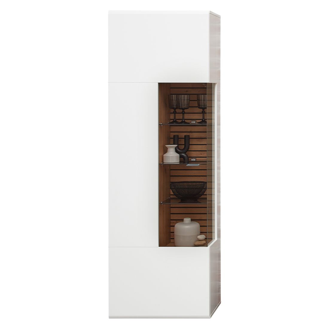 Wohnconcept Fresno Vitrine mit Beleuchtung 65x40x201cm