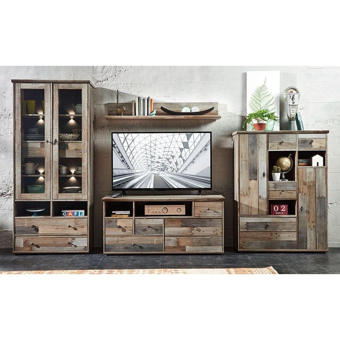 Innostyle Bonanza Vitrine mit Beleuchtung 83x39x188cm