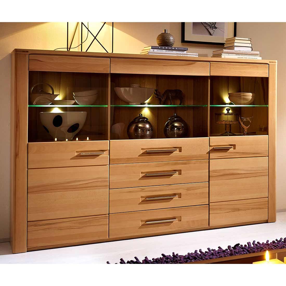 Innostyle Nature Plus Highboard mit Beleuchtung 172x42x128cm