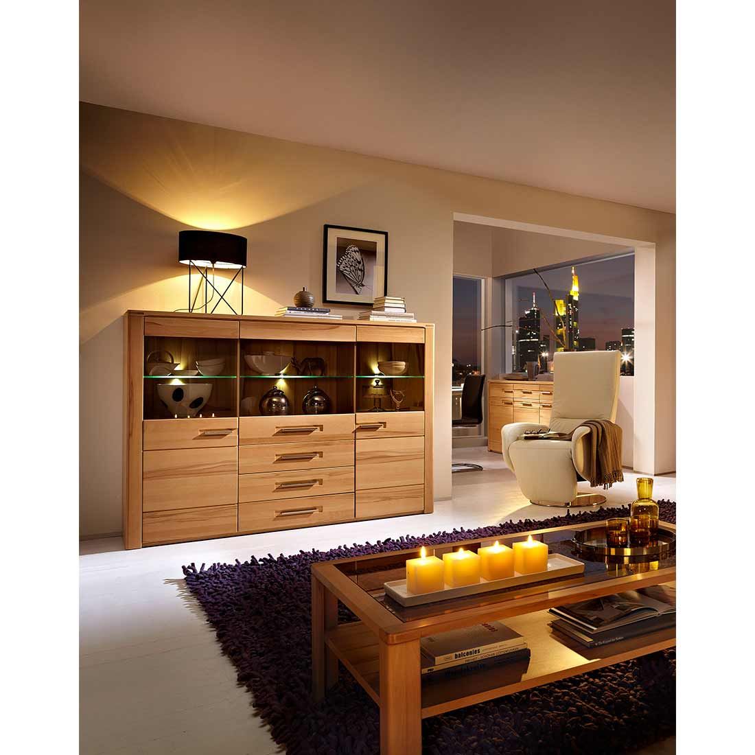 Innostyle Nature Plus Highboard mit Beleuchtung 172x42x128cm