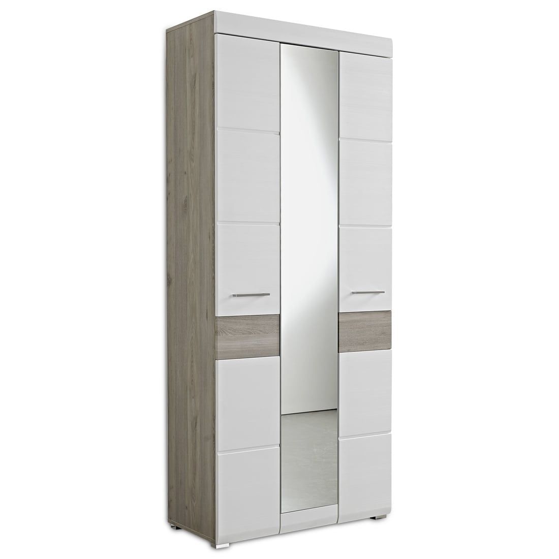 Garderobenschrank Funny Innostyle 84x40x200cm Silbereiche/Weiß