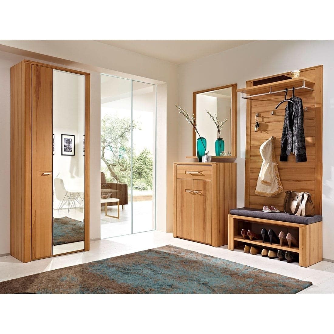 Plus 74x40x200cm Innostyle Garderobenschrank Nature Kernbuche