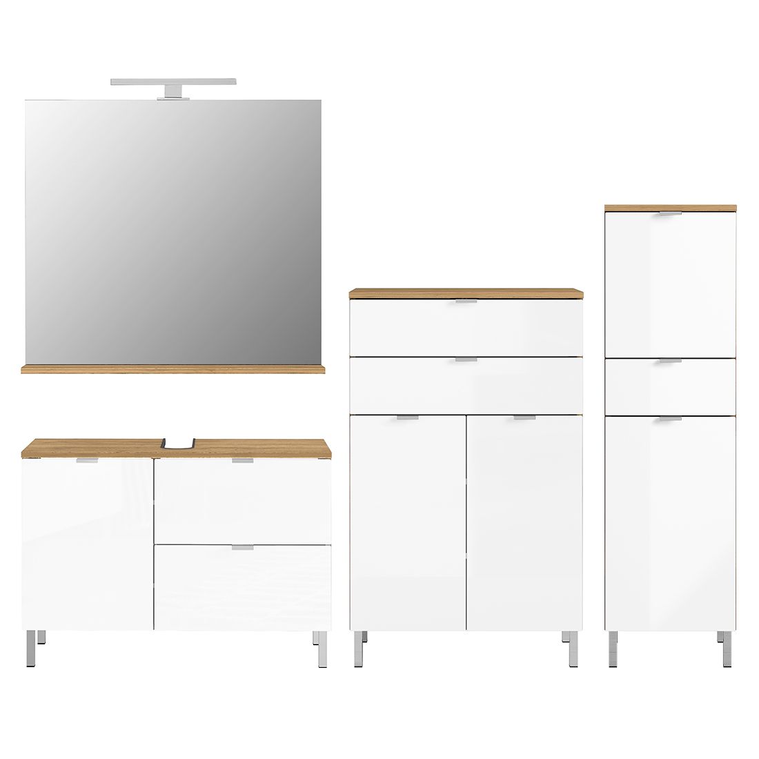 Germania Mauresa Badmöbel-Set mit Beleuchtung 4-tlg.