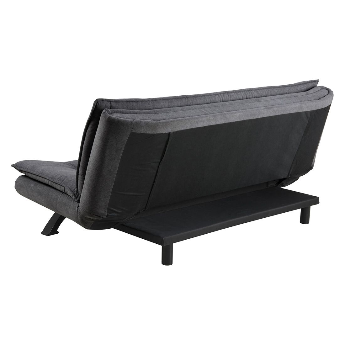 AC Design Faith Schlafsofa Dunkelgrau/Schwarz, ca. 196x98x91cm