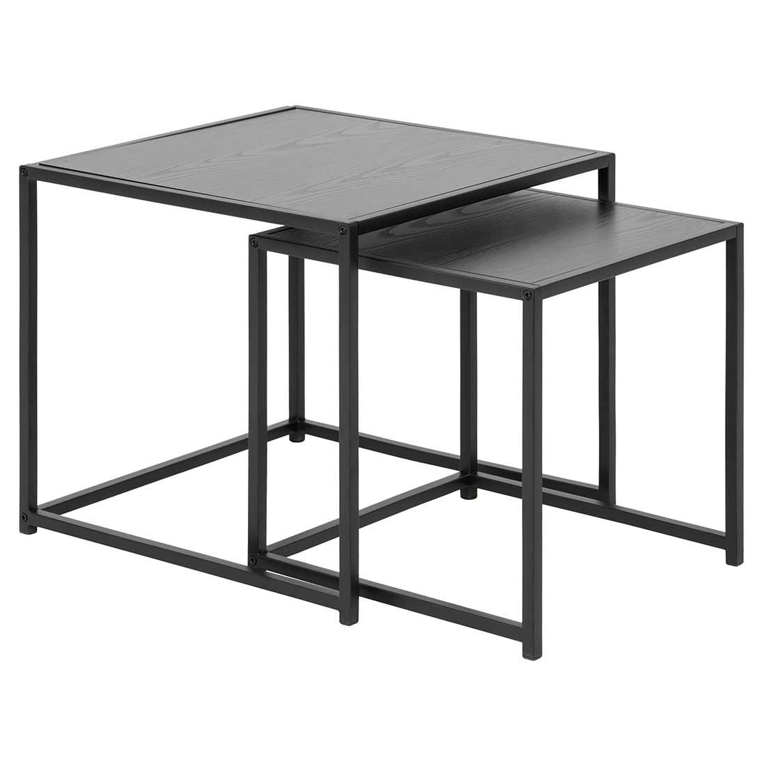 AC Design Seaford Beistelltisch-Set 2-tlg. Schwarz