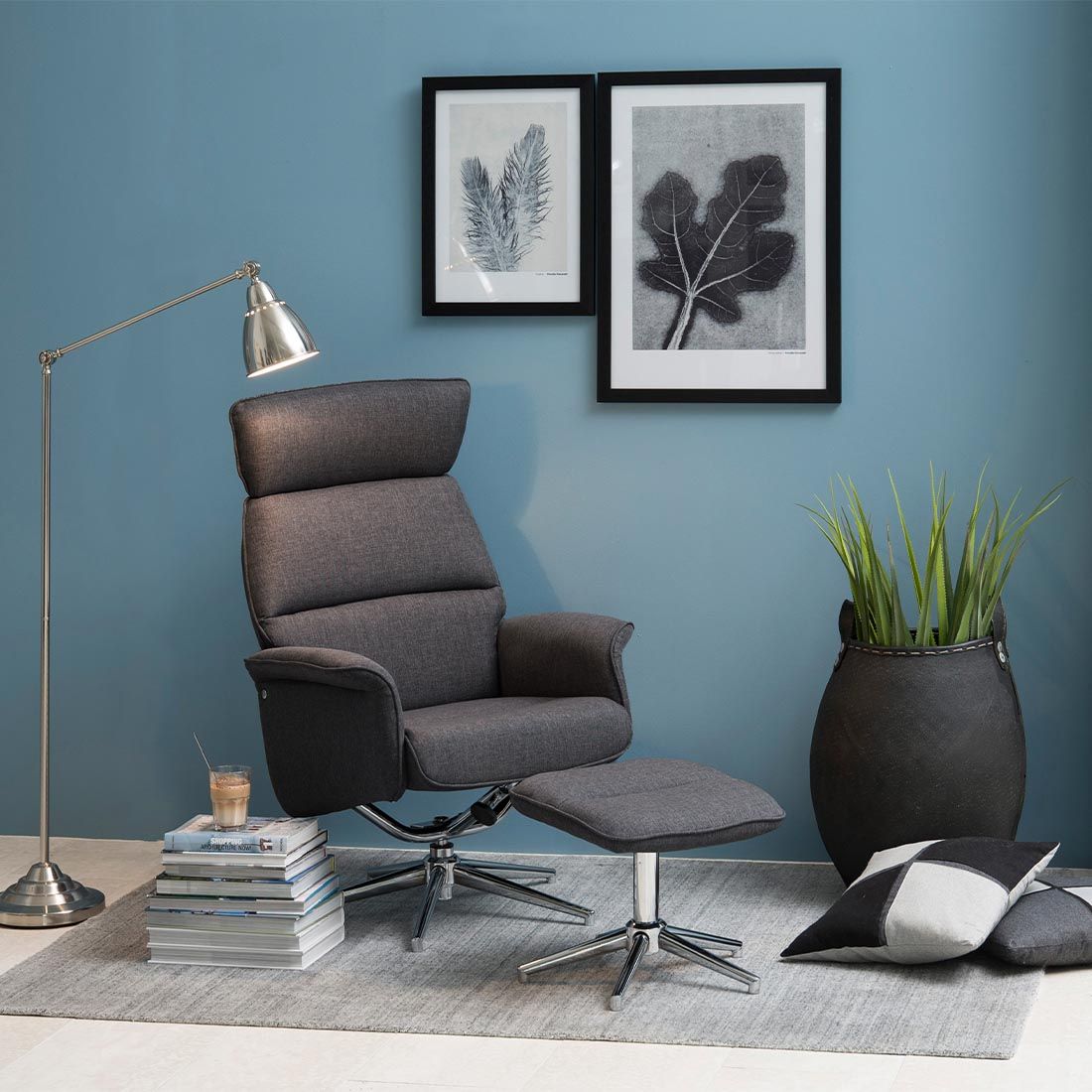 AC Design Alura Relaxsessel mit Hocker