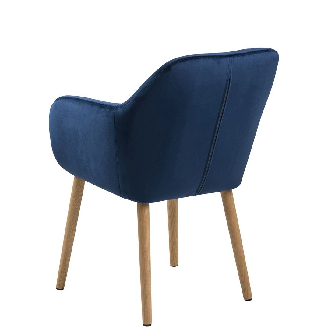 AC Design Emilia Armlehnstuhl 57x61x83cm Dunkelblau/Eiche