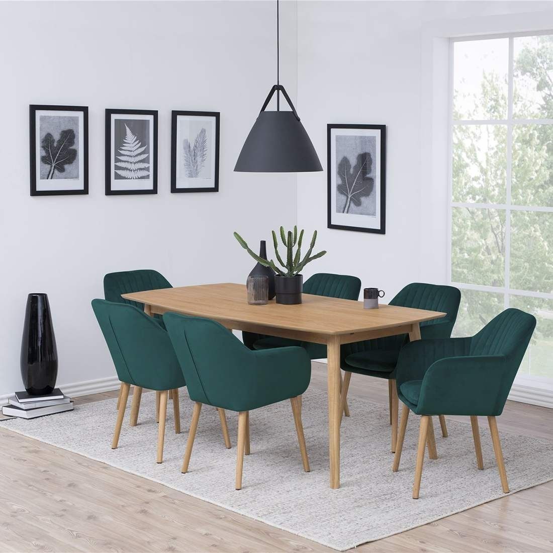 AC Design Emilia Armlehnstuhl 57x61x83cm Flaschengrün/Eiche