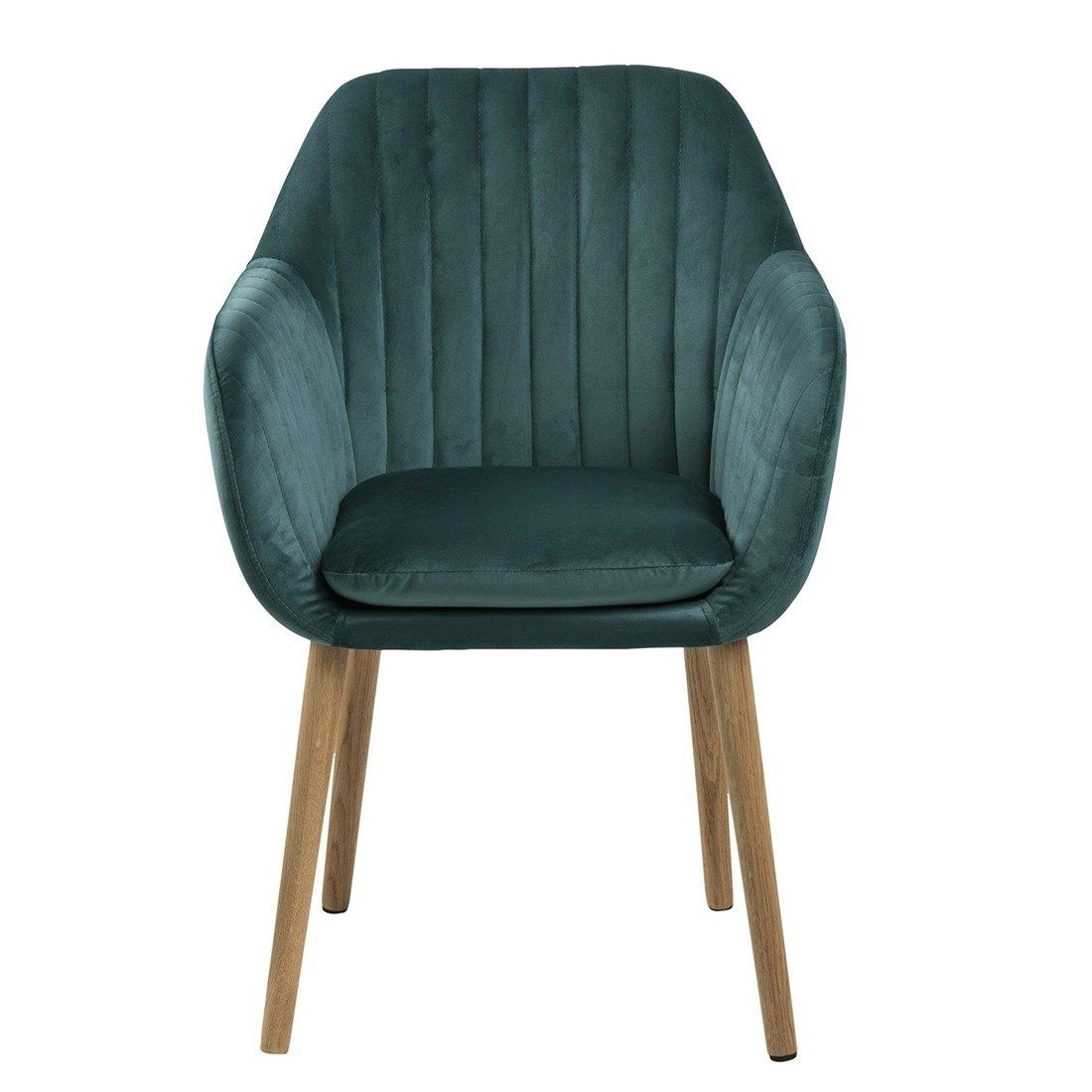 AC Design Emilia Armlehnstuhl 57x61x83cm Flaschengrün/Eiche