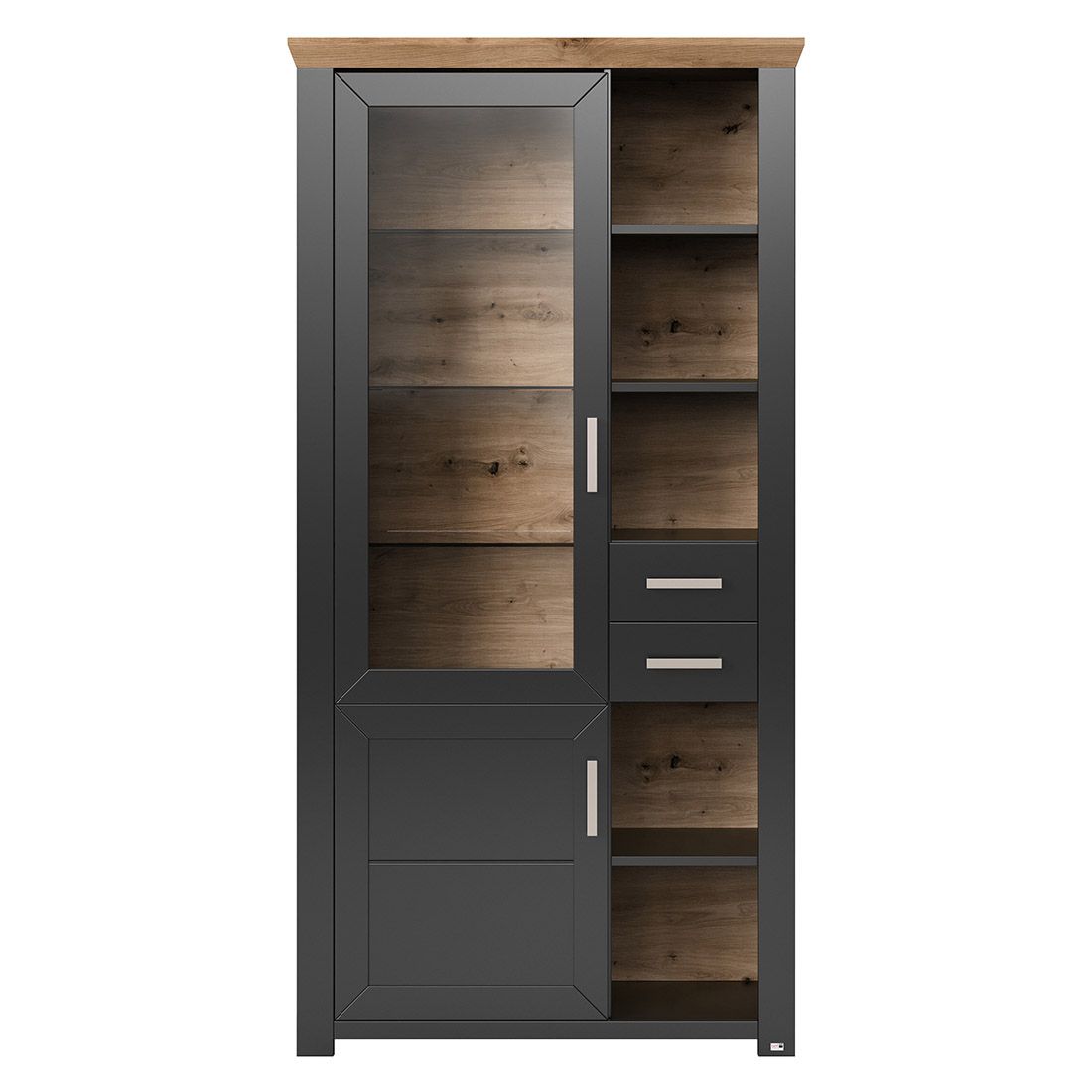 set one York Vitrine 104,5x42,2x206,6cm