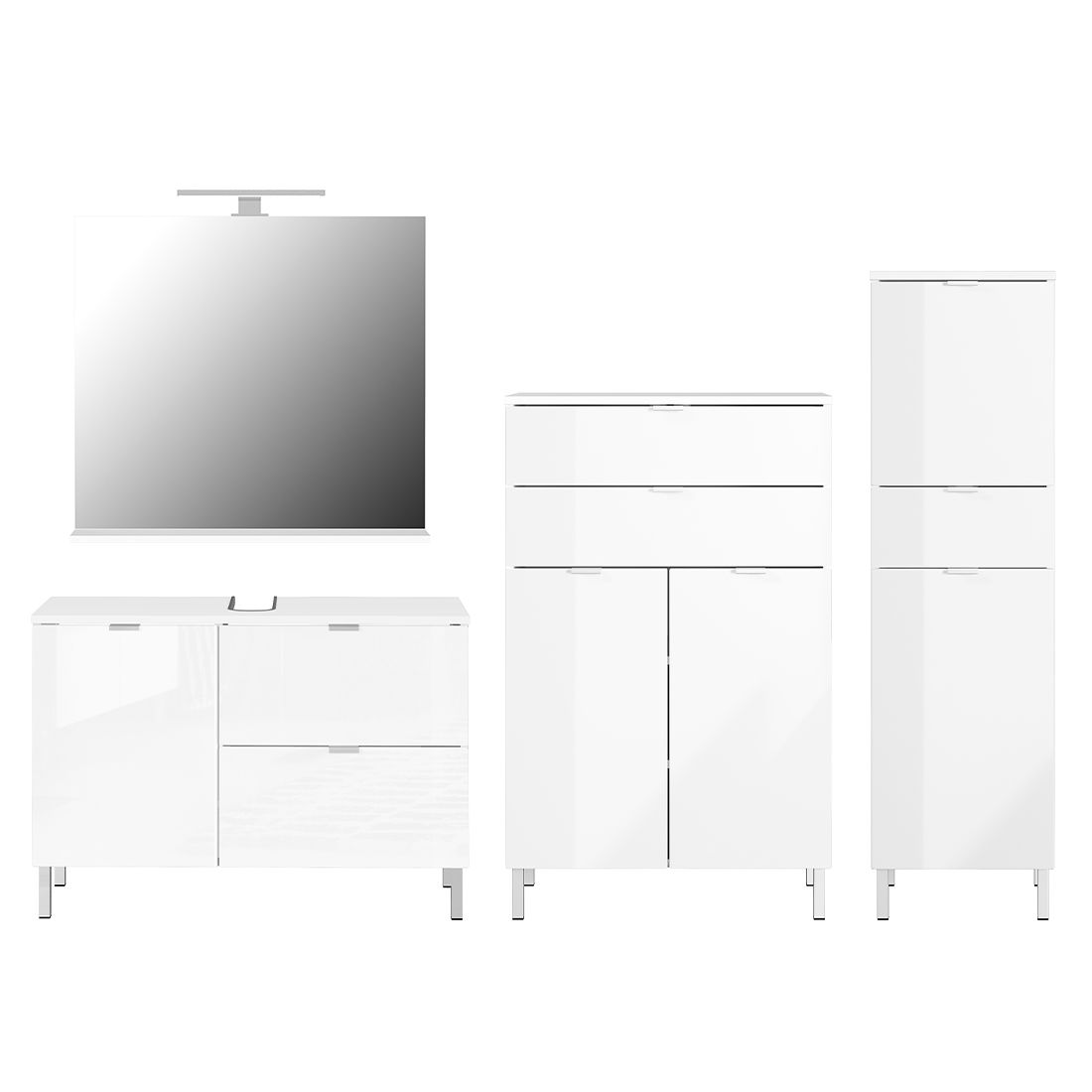 Germania Mauresa Badmöbel-Set mit Beleuchtung 4-tlg.