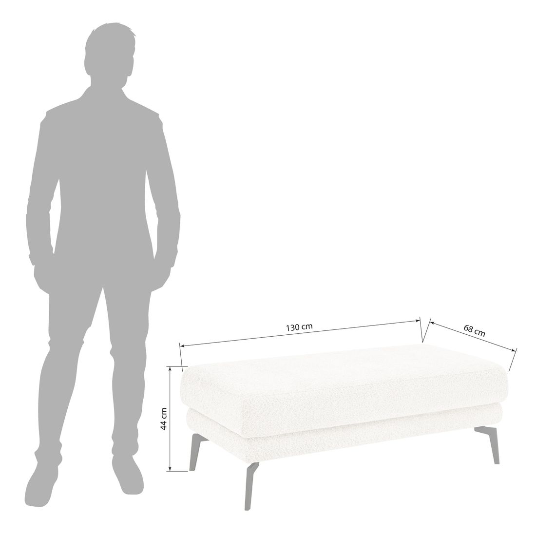 set one SO 3600 Ecksofa mit Hocker