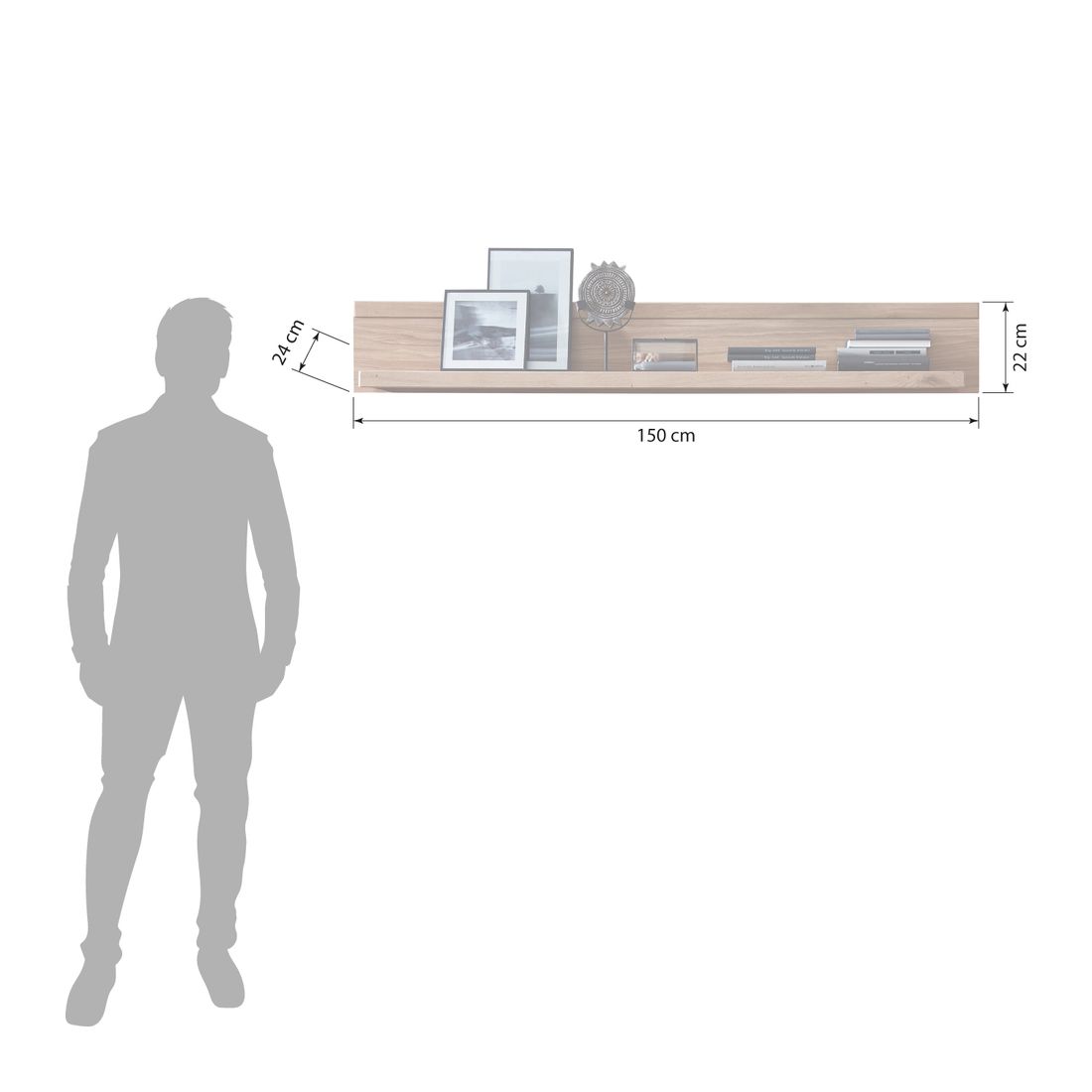 Wohnconcept Donna Wandboard 150x24cm