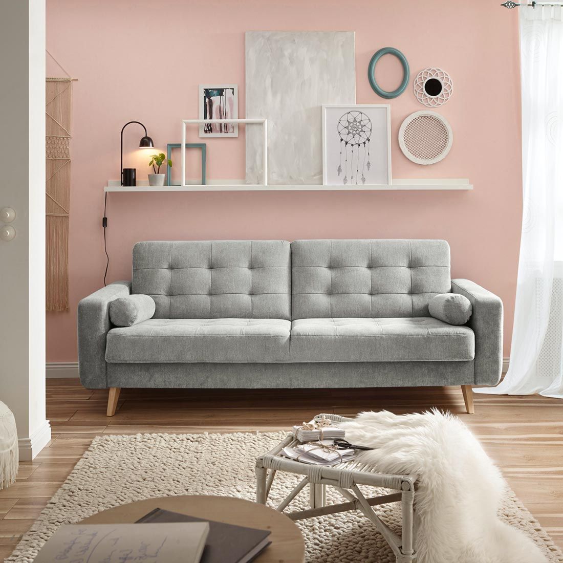 ED Lifestyle Polstermöbel Fjord Schlafsofa 222x90x86cm