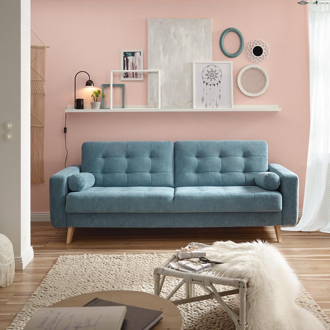 ED Lifestyle Polstermöbel Fjord Schlafsofa 222x90x86cm