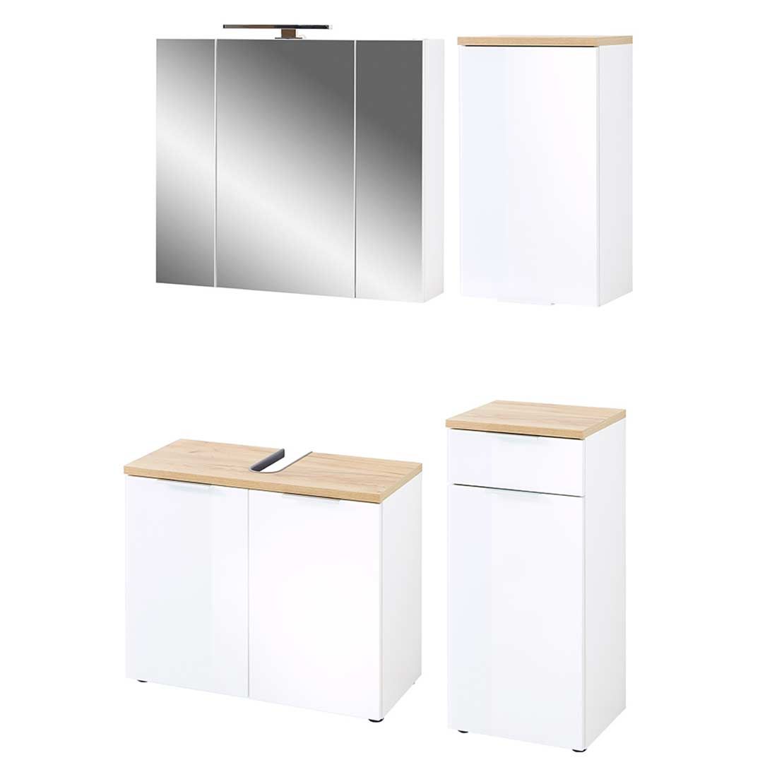 Germania Pescara Badmöbel-Set mit Beleuchtung 4-tlg.