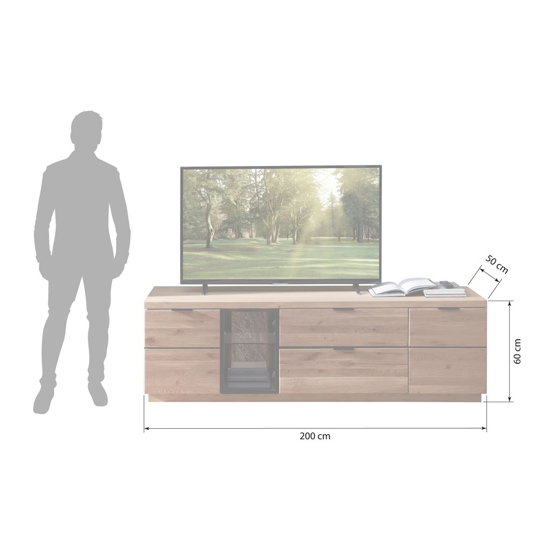 Wohnconcept Donna Lowboard 200x50x60cm