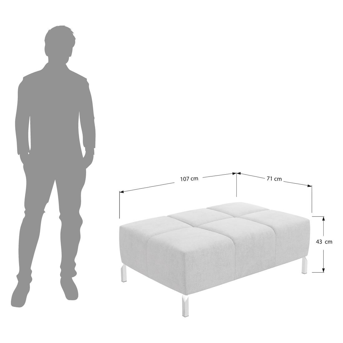 HOMELIV. Cambridge Polsterhocker 107x71x43cm