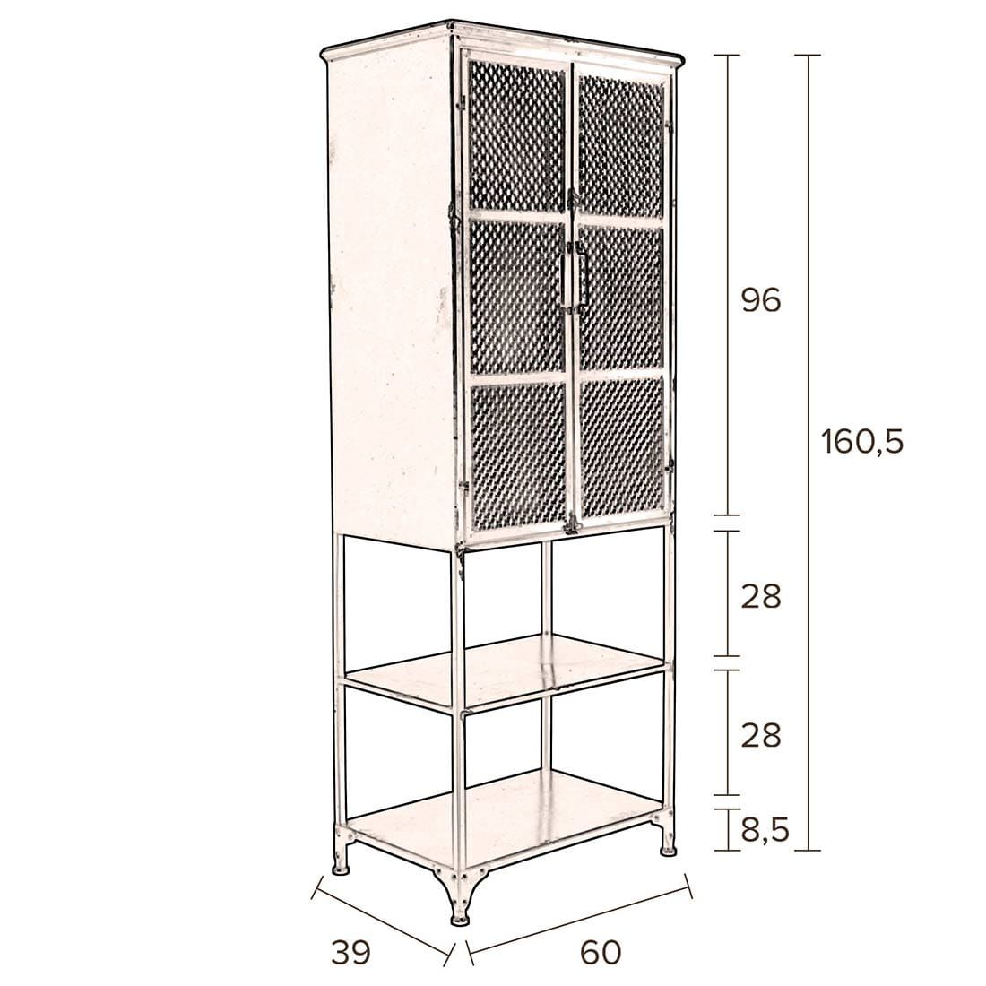 Dutchbone Denver Hochschrank 60x39x160,5cm