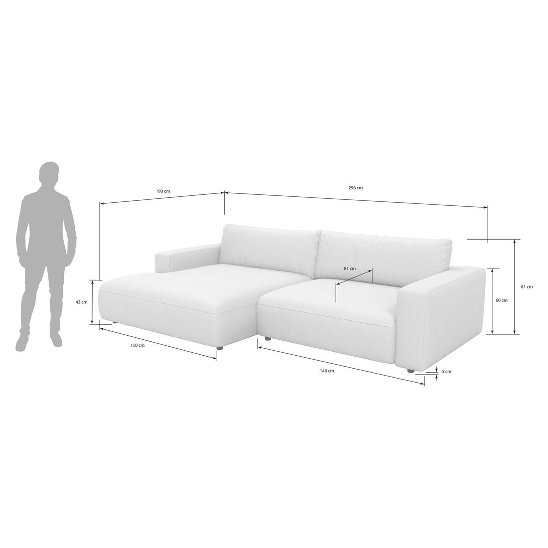 Gallery M Lucia Ecksofa Matrice Velours