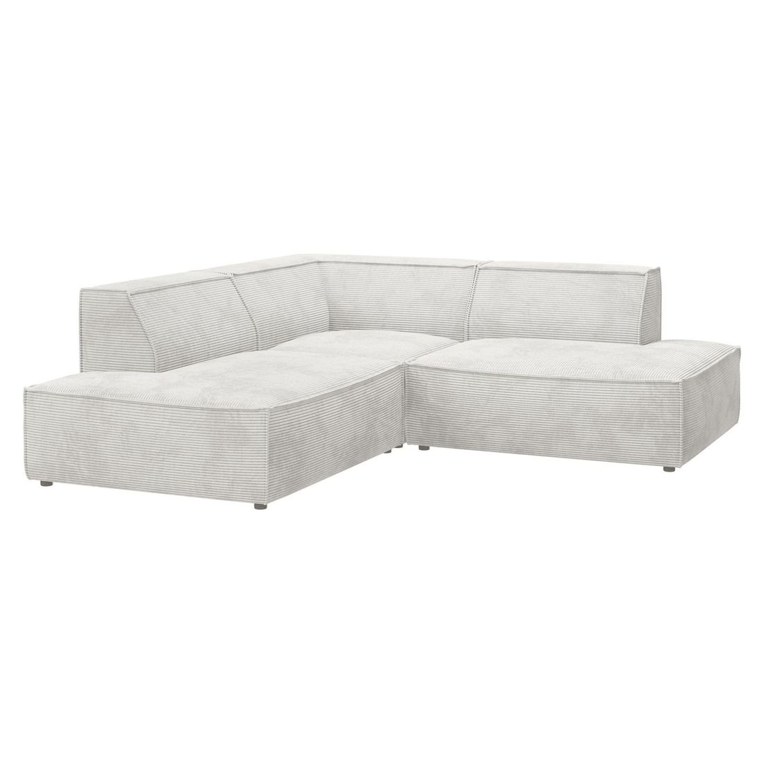 HOMELIV. Lennox Ecksofa mit Hocker Cord