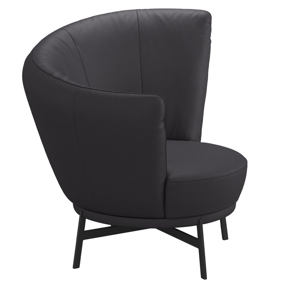 Gallery M Kleo Loungestuhl 97x88x95cm Bax Rindsleder